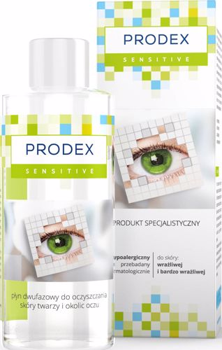 Prodex Sensitive Płyn dwufazowy do oczyszczania twarzy i okolic oczu skóra wrażliwa