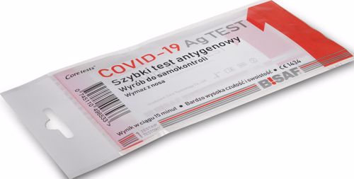 Test na koronawirusa COVID-19 antygenowy z nosa Bisaf Core Tests Covid-19 Ag