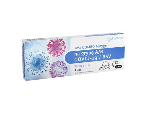 Test antygenowy Grypa A/B + COVID-19 RSV Combo Milapharm